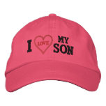 I Love My Son embroidered hats