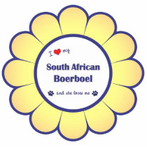 I Love My South African Boerboel (Female Dog) Photo Sculptures