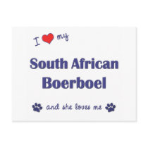 I Love My South African Boerboel (Female Dog) Postcard