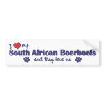 I Love My South African Boerboels (Multiple Dogs) bumper stickers