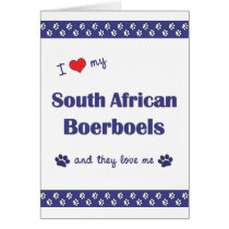 I Love My South African Boerboels (Multiple Dogs) Cards