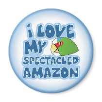 I Love my Spectacled Amazon Magnet