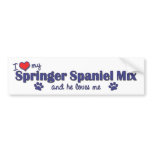 I Love My Springer Spaniel Mix (Male Dog) bumper stickers