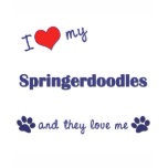 I Love My Springerdoodles (Multiple Dogs) t-shirts