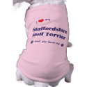 I Love My Staffordshire Bull Terrier (Female Dog) pet clothing