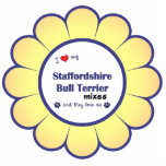 I Love My Staffordshire Bull Terrier Mixes (Multi) Cut Out