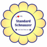 I Love My Standard Schnauzer (Female Dog) Photo Cutouts