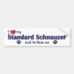 I Love My Standard Schnauzer (Male Dog) Bumper Sticker