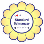 I Love My Standard Schnauzer (Male Dog) Photo Cutout