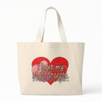 I LOVE MY STATE TROOPER TOTE BAGS