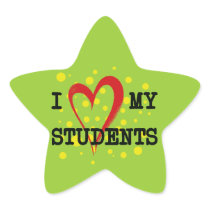 I LOVE MY STUDENTS STAR STICKER