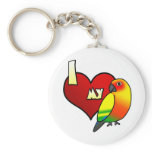 I Love my Sun Conure Keychain