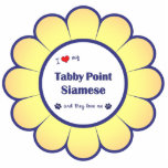 I Love My Tabby Point Siamese (Multiple Cats) photo sculptures