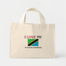 I Love My Tanzanian Boyfriend Canvas Bags