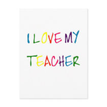 I Love My Teacher (thank you) Post Card