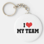 I Love My Team Keychain