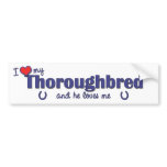 I Love My Thoroughbred (Male Horse) Bumper Sticker