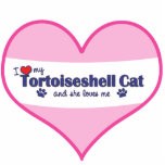 I Love My Tortoiseshell Cat (Female Cat) photo sculptures