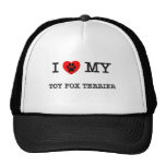 I LOVE MY TOY FOX TERRIER HATS