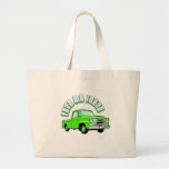 I love my truck - Old, classic green pickup Bags