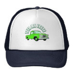 I love my truck - Old, classic green pickup Trucker Hats