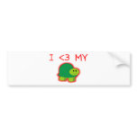 I Love My Turtle Bumper Stickers