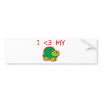 I Love My Turtle Bumper Stickers