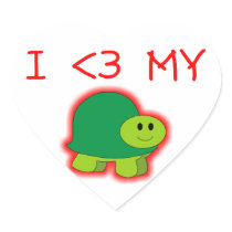 I Love My Turtle Sticker