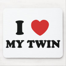 I Love My Twin Mousepads