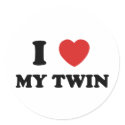 I Love My Twin stickers