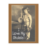 I Love My Uke Postcard