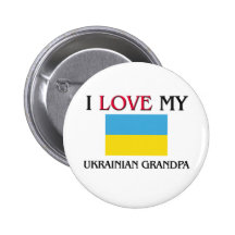 I Love My Ukrainian Grandpa Pinback Button