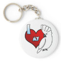 I Love my Umbrella Cockatoo Keychain