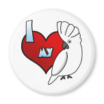 I Love my Umbrella Cockatoo Magnet