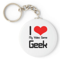 I love my video game geek key chain