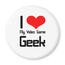 I love my video game geek fridge magnets