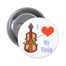 I Love My Viola Pinback Button