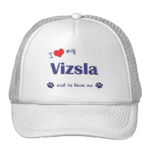 I Love My Vizsla (Male Dog) Trucker Hat
