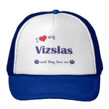 I Love My Vizslas (Multiple Dogs) Trucker Hat