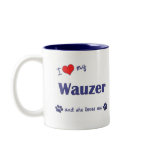 I Love My Wauzer (Female Dog) mugs