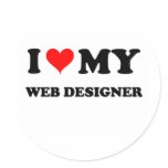 I Love My Web Designer stickers