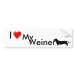 I love my Weiner Bumper Stickers