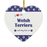 I Love My Welsh Terriers (Multiple Dogs) ornaments