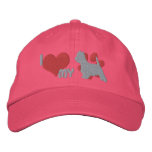 I Love my Westie Embroidered Hat (Pink) embroidered hats