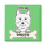 I Love My Westie magnets