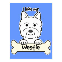I Love My Westie Postcards