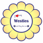 I Love My Westies (Multiple Dogs) Acrylic Cut Outs