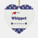 I Love My Whippet (Female Dog) Ornament