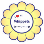I Love My Whippets (Multiple Dogs) Cut Outs