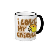 I Love My White Bellied Caique Mug